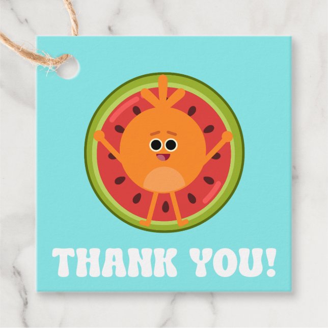 Bumble Nums Summer Birthday Thank You Favour Tags (Front)