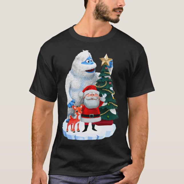 Bumble Rudolph And Santa T-Shirt (Front)