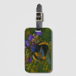 Bumblebee Among Purple Blooms Luggage Tag