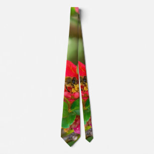 Bumblebee And Azalea Neck Tie