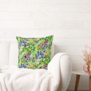 BUMBLEBEE and flowers Cushion