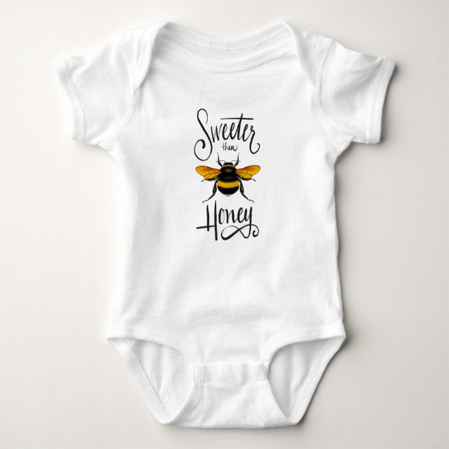 Bumblebee Baby Shirt - Sweeter Than Honey  (Front)