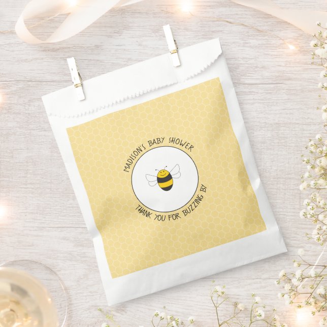 Bumblebee bee baby shower favour bags (Clipped)