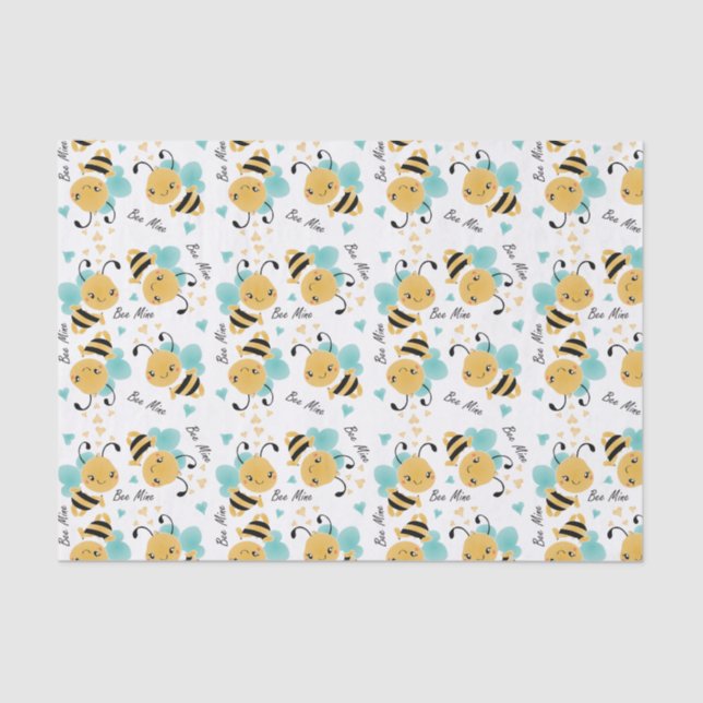 Bumblebee Bee Mine Pattern Tissue Paper (Front)