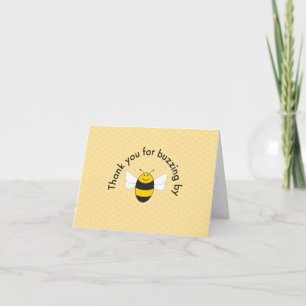 Bumblebee birthday party thank you card