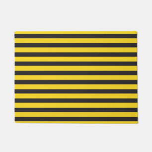 Bumblebee Black Yellow Horizontal Lines Bumble Bee Doormat