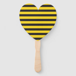 Bumblebee Black Yellow Horizontal Lines Bumble Bee Hand Fan