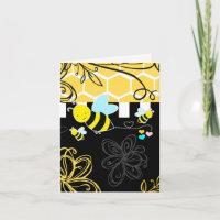 Bumblebee Black & Yellow Thank You Baby Shower