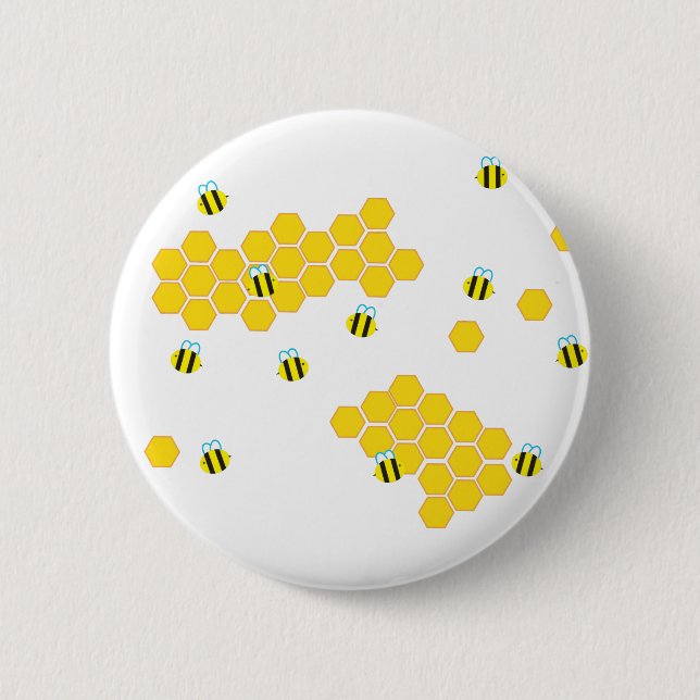 Bumblebee Buzz 6 Cm Round Badge (Front)
