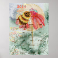 Bumblebee Callendar Larger Poster