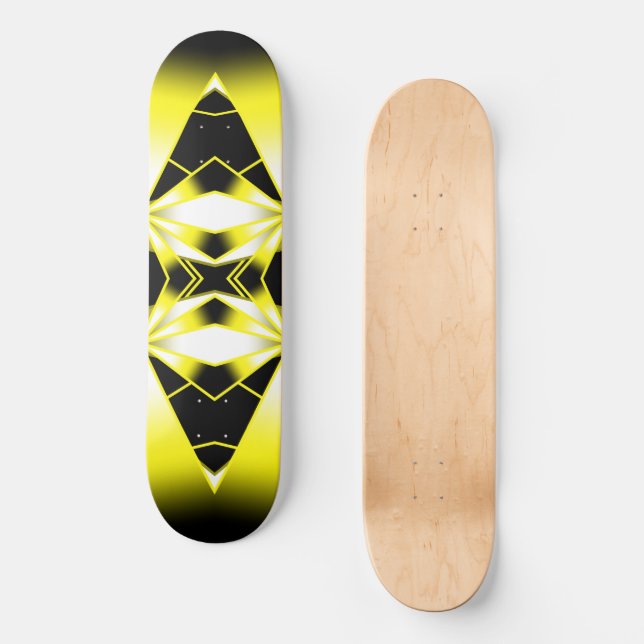 Bumblebee Colour Gradient Perspective Drawing Skateboard (Front)