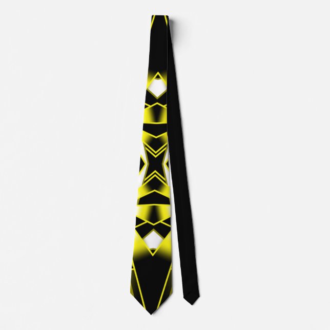 Bumblebee Colour Gradient Perspective Drawing Tie (Front)