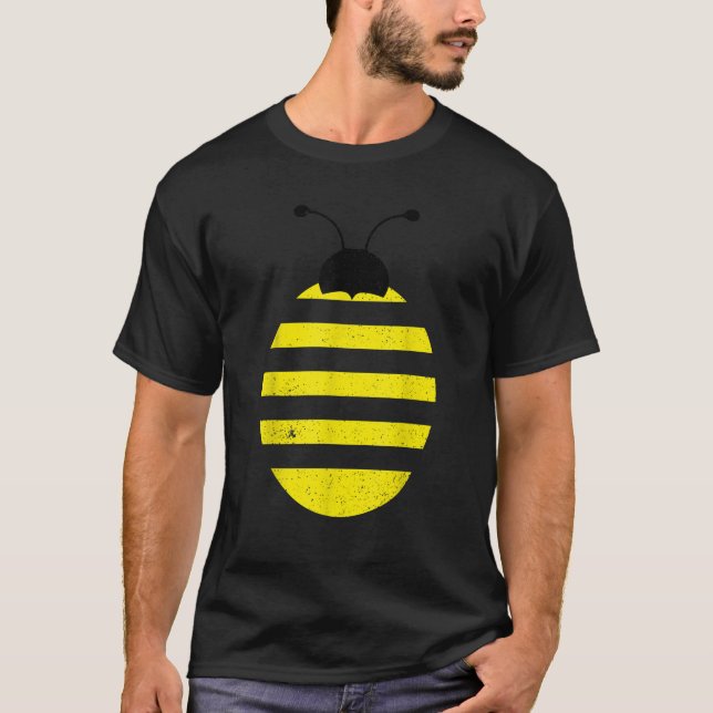 Bumblebee Costume Funny Halloween Bee Gift Tee (Front)