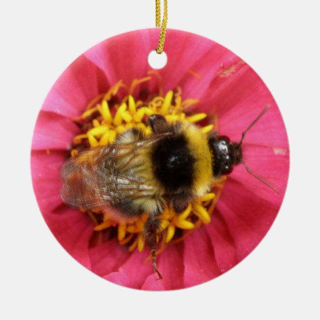 Bumblebee Custom Birthday Ceramic Tree Decoration (Front)