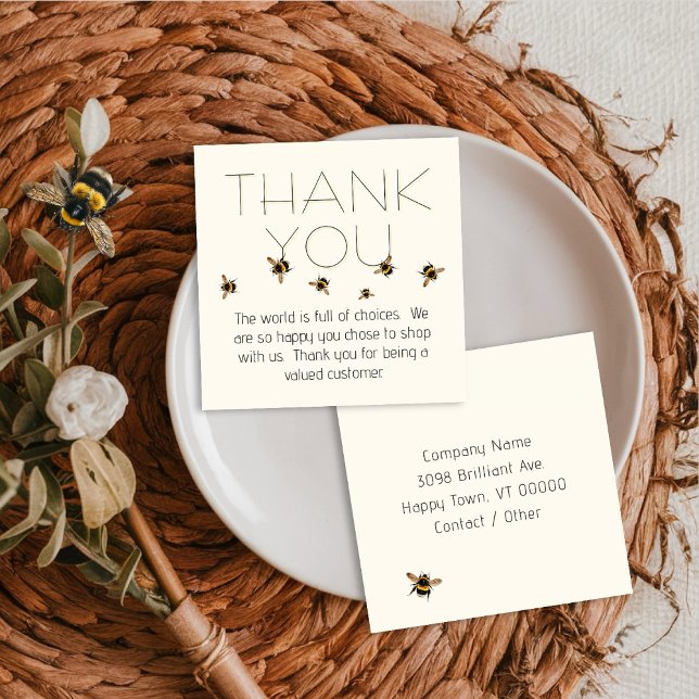 Bumblebee Customer Thank You Message Cards (Creator Uploaded)