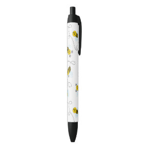 Bumblebee Flying Yellow Black Bumble Bee Black Ink Pen