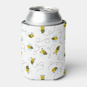 Bumblebee Flying Yellow Black Bumble Bee Can Cooler