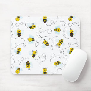Bumblebee Flying Yellow Black Bumble Bee Mouse Pad