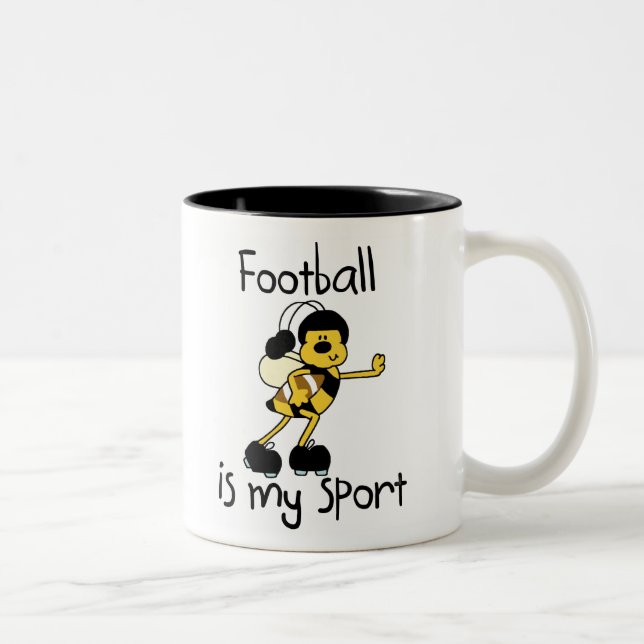 Bumblebee Football My Sport Two-Tone Coffee Mug (Right)