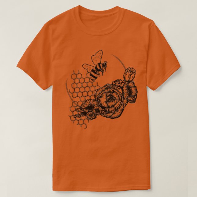 Bumblebee garden  T-Shirt (Design Front)