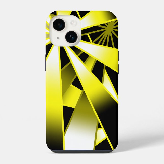 Bumblebee Gradient Colour Fill Perspective Drawing iPhone Case (Back)