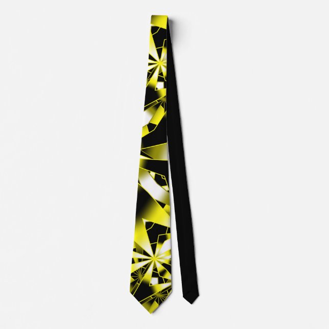 Bumblebee Gradient Colour Fill Perspective Drawing Tie (Front)