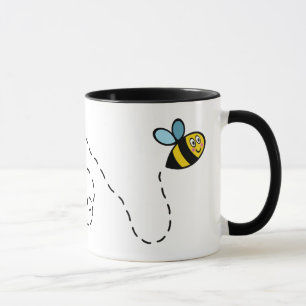 Bumblebee Heart Pattern Combo Mug, 325 ml Mug