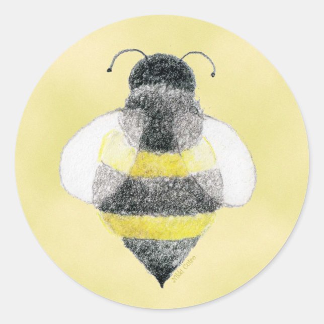 Bumblebee Illustration Sticker (Front)