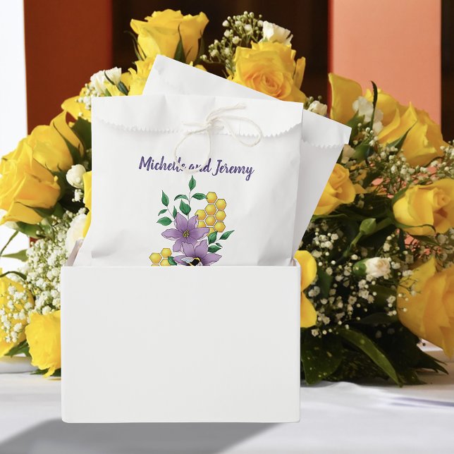 Bumblebee Lavender Flowers Yellow Favour Bags (Creator Uploaded)