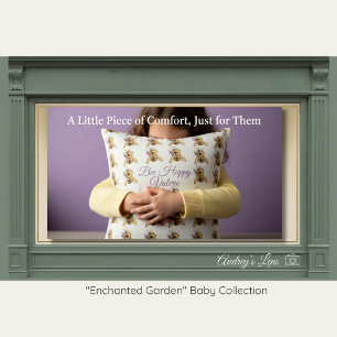 Bumblebee Nursery Pillow Whimsical Garden