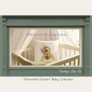 Bumblebee Nursery Pillow Whimsical Garden