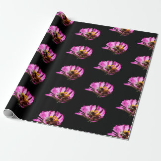Bumblebee on a flower wrapping paper