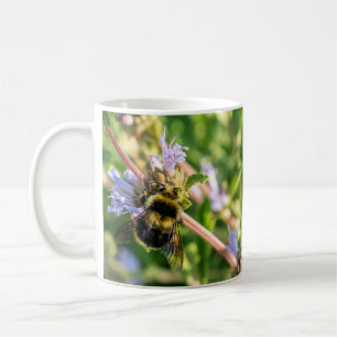 Bumblebee on a Lavender Wildflower Mug