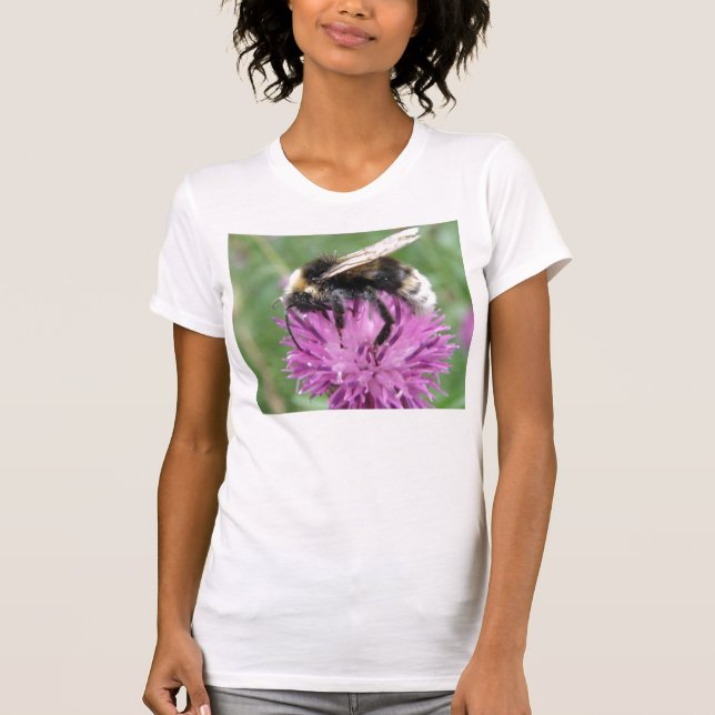 Bumblebee on a Thistle Ladies Tee (Front)
