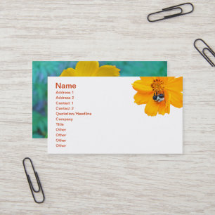 Bumblebee on Cosmos Business Card