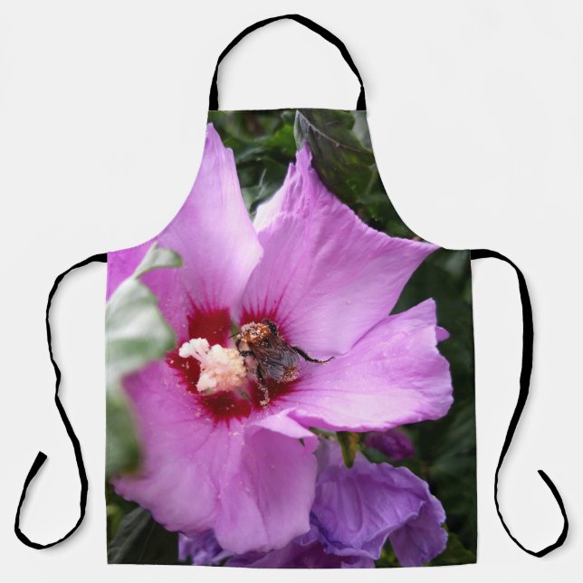 Bumblebee on Hibiscus Flower Apron (Front)