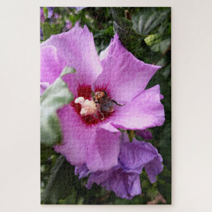 Bumblebee on Hibiscus Flower Jigsaw Puzzle