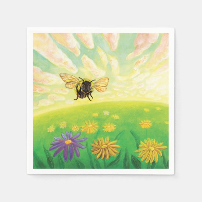 Bumblebee on the Horizon Napkin (Front)