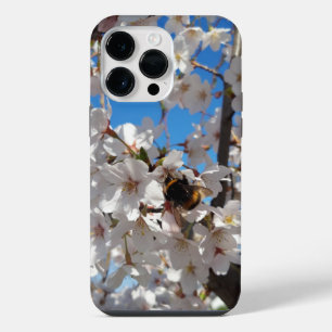 Bumblebee on wild cherry bloom iPhone 14 pro max case