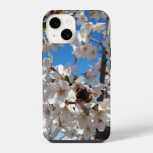Bumblebee on wild cherry bloom iPhone 14 case