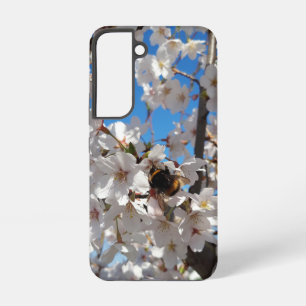 Bumblebee on wild cherry bloom samsung galaxy case