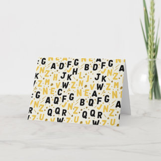 Bumblebee & Onyx Artisan Alphabet Card