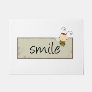 Bumblebee Smile Door Mat
