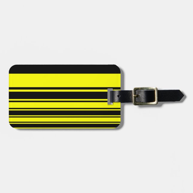 Bumblebee Stripes Luggage Tag (Front Horizontal)