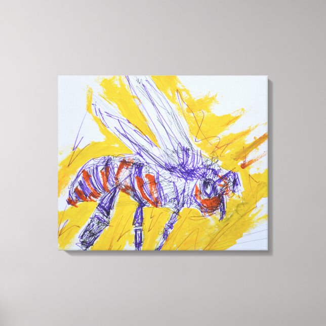 Bumblebee Sunburst Canvas Print (Front)
