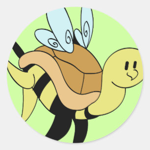 Bumblebee Turtle Classic Round Sticker