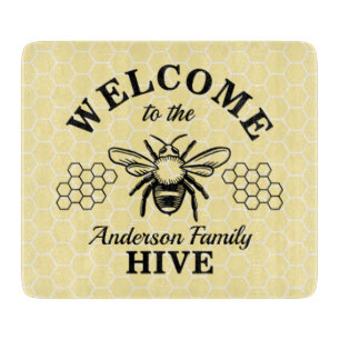 Bumblebee Welcome to Our Hive Signature Cutting Board