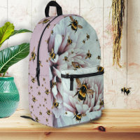 Bumblebees Big Flowers Backpack