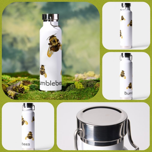 Bumblebees Customisable Photographic Water Bottle (Creator Uploaded)
