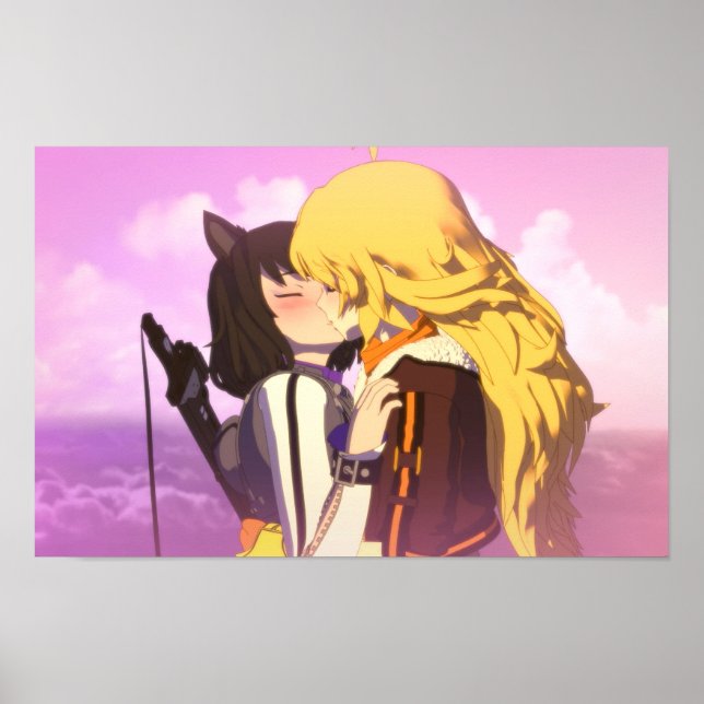 Bumbleby Kiss Yang Xiao Long and Blake Belladonna  Poster (Front)